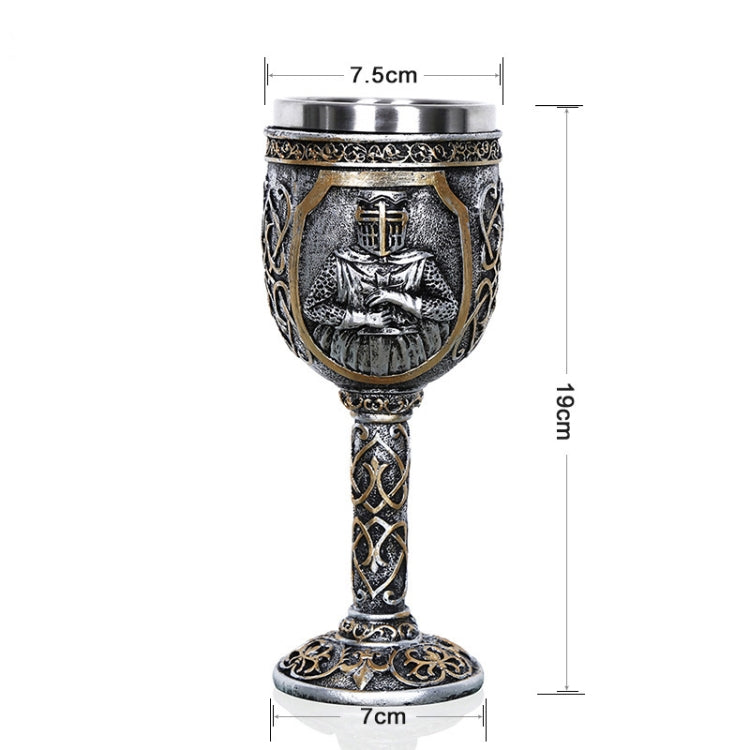 3D Viking Skull Coffee Beer Mug Skull Mug Beer Wine Drink Gift Stainless Steel Knight Decorative Cup for Men Goblet - Drinking Tools by PMC Jewellery | Online Shopping South Africa | PMC Jewellery