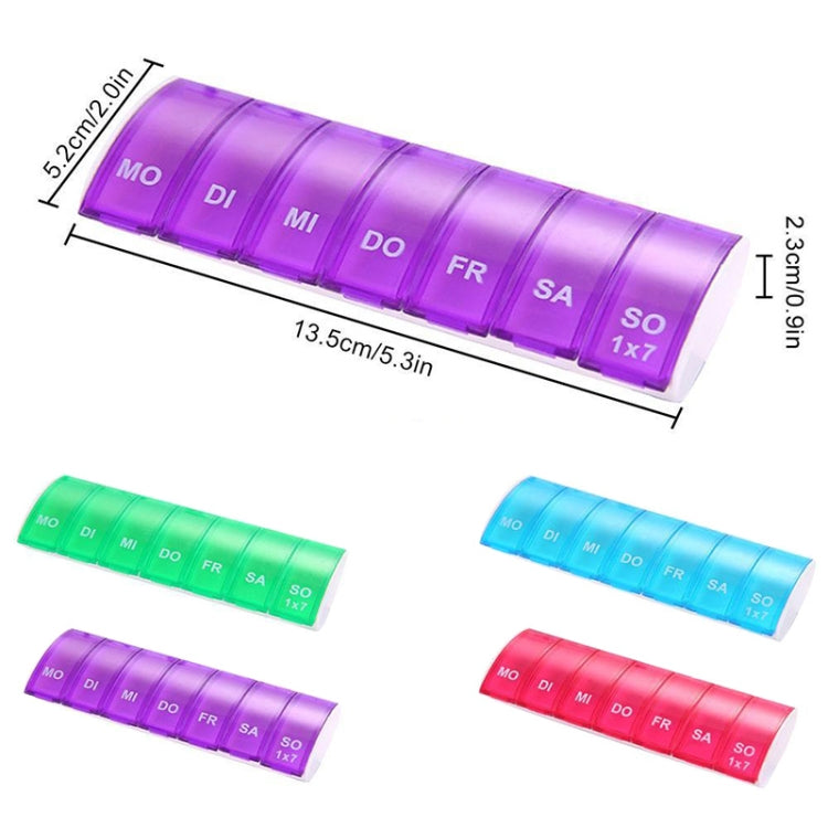 Portable Seven-part Mini Storage Pill Box(Green) - free shipping - PMC TechLife - Order now!