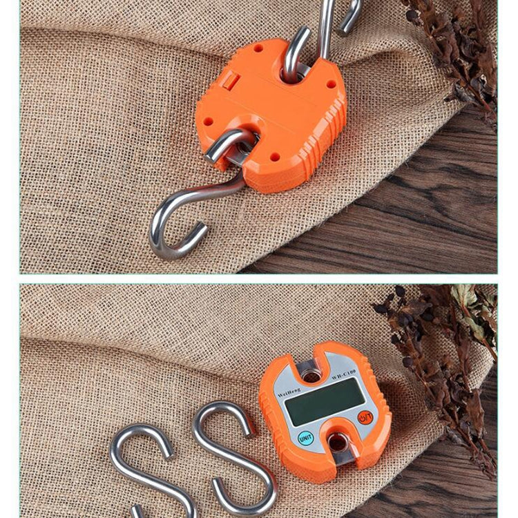 150kg Mini Portable Heavy Duty Electronic Digital Stainless Steel Hook Scale, Random Color Delivery - Hanging Scales by PMC TechLife | Online Shopping South Africa | PMC TechLife | Buy Now Pay Later Mobicred