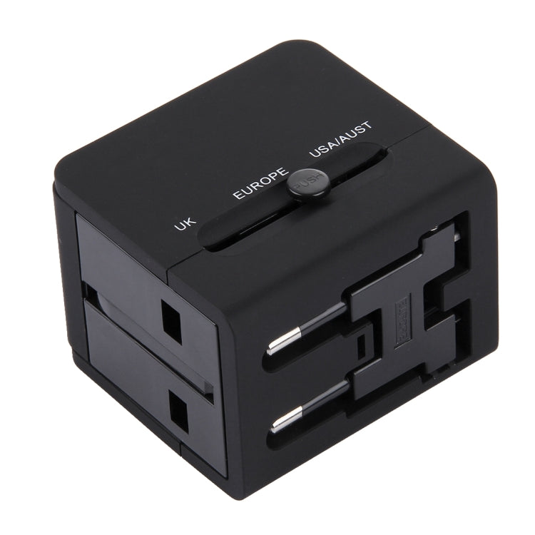 5V 2.1A Dual USB Power Socket Charger Adapter, UK / EU / US / AU Plug(Black) - Plug Adaptor by PMC TechLife | Online Shopping South Africa | PMC TechLife | Buy Now Pay Later Mobicred