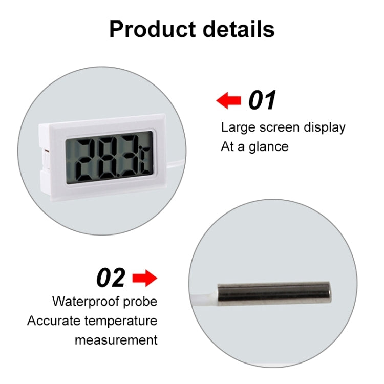 Mini LCD Indoor Digital Thermometer (Celsius Display) (White) - Indoor Thermometer by PMC Jewellery | Online Shopping South Africa | PMC Jewellery | Buy Now Pay Later Mobicred