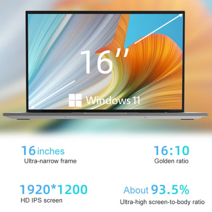 Jumper EZbook S7 Max 16 inch Laptop, 16GB+128GB+512GB, Windows 11 Intel Alder Lake N95 Quad Core, EU Plug(Grey) - Jumper by jumper | Online Shopping South Africa | PMC Jewellery | Buy Now Pay Later Mobicred