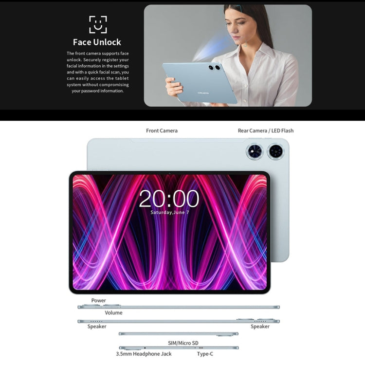 Teclast T60 Plus 4G LTE Tablet PC, 6GB+128GB, 12 inch Android 14 MediaTek Helio G88 Octa Core, Support Dual SIM - free shipping - PMc TechLife - Order now!