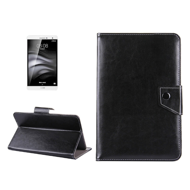 7 inch Tablets Leather Case Crazy Horse Texture Protective Case Shell with Holder for Galaxy Tab A 7.0 (2016) / T280 & Tab 4 7.0 / T230 & Tab Q T2558, Colorfly G708, Asus ZenPad 7.0 Z370CG, Huawei MediaPad T1 7.0 / T1-701u(Black) - 7 inch by PMC Jewellery | Online Shopping South Africa | PMC Jewellery | Buy Now Pay Later Mobicred