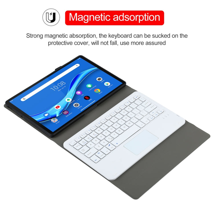 AM10-A Detachable Bluetooth Backlight Keyboard Ultrathin Horizontal Flip Leather Tablet Case with Touchpad & Holder for Lenovo M10 Plus 10.3 inch X606F(Gold) - Lenovo Keyboard by PMC TechLife | Online Shopping South Africa | PMC TechLife