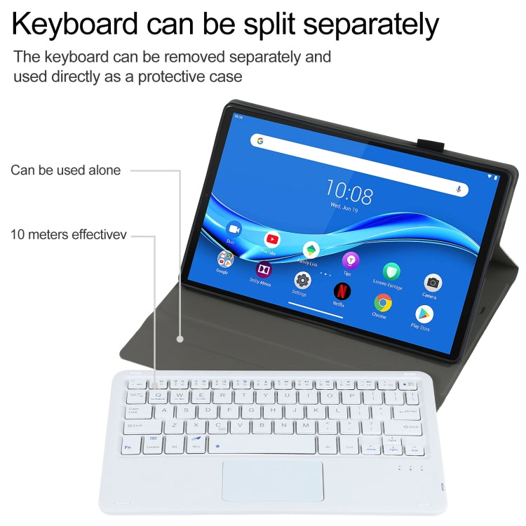 AM10-A Detachable Bluetooth Backlight Keyboard Ultrathin Horizontal Flip Leather Tablet Case with Touchpad & Holder for Lenovo M10 Plus 10.3 inch X606F(Gold) - Lenovo Keyboard by PMC TechLife | Online Shopping South Africa | PMC TechLife
