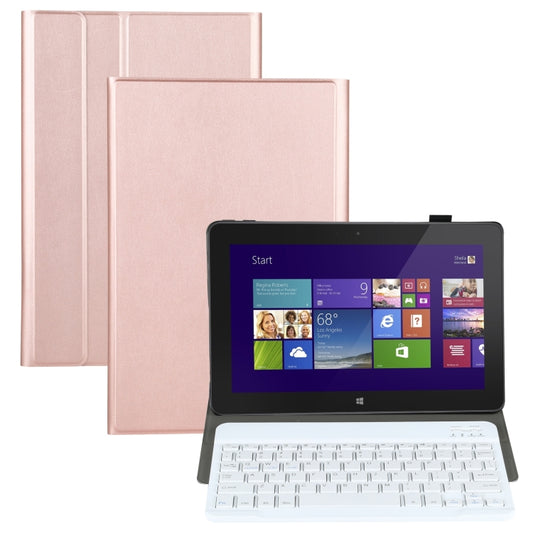 AM12 2 in 1 Removable Bluetooth Keyboard + Protective Leather Tablet Case with Holder for Lenovo Tab P11 (Tab-J606F)(Rose Gold) - Lenovo Keyboard by PMC Jewellery | Online Shopping South Africa | PMC Jewellery