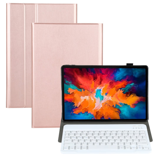 AM13 2 in 1 Removable Bluetooth Keyboard + Protective Leather Tablet Case with Holder for Lenovo Tab P11 Pro (TB-XJ706F)(Rose Gold) - Lenovo Keyboard by PMC Jewellery | Online Shopping South Africa | PMC Jewellery