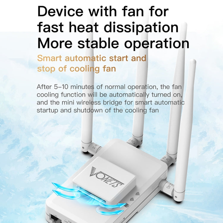 VONETS VAR600-H 600Mbps Wireless Bridge WiFi Repeater, With 4 Antennas + DC Adapter Set - free shipping - PMC Jewellery - Order now!