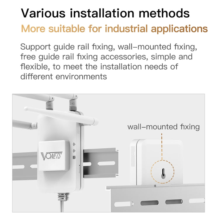 VONETS VAR600-H 600Mbps Wireless Bridge WiFi Repeater, With 4 Antennas + DC Adapter Set - Wireless Routers by VONETS | Online Shopping South Africa | PMC Jewellery | Buy Now Pay Later Mobicred