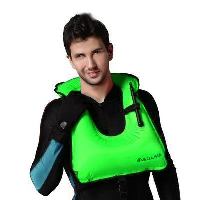 Adult Portable Snorkeling Buoyancy Inflatable Vest Life Jacket Swimming Equipment, Size:650*450mm (Green) - Water Safety Products by PMC Jewellery | Online Shopping South Africa | PMC Jewellery