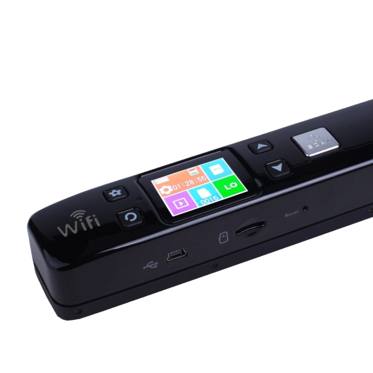 iScan02 WiFi Double Roller Mobile Document Portable Handheld Scanner with LED Display,  Support 1050DPI  / 600DPI  / 300DPI  / PDF / JPG / TF(Black) - Portable Scanner by PMC Jewellery | Online Shopping South Africa | PMC Jewellery