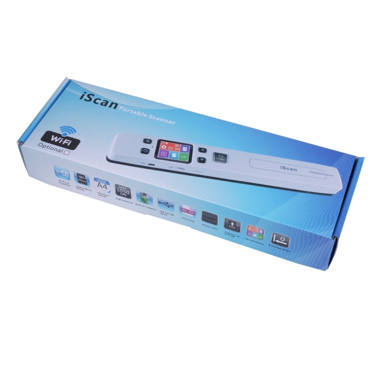 iScan02 WiFi Double Roller Mobile Document Portable Handheld Scanner with LED Display,  Support 1050DPI  / 600DPI  / 300DPI  / PDF / JPG / TF(Black) - Portable Scanner by PMC TechLife | Online Shopping South Africa | PMC TechLife