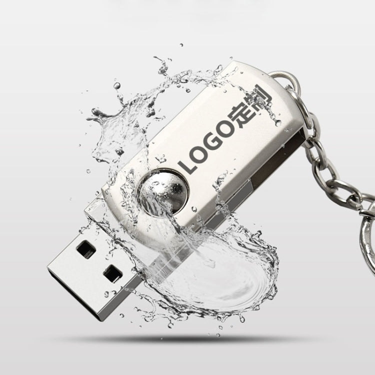 MicroDrive 128GB USB 2.0 Creative Personality Metal U Disk with Keychain (Silver) - USB Flash Drives by MicroDrive | Online Shopping South Africa | PMC Jewellery | Buy Now Pay Later Mobicred