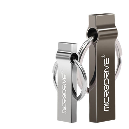 MicroDrive 64GB USB 2.0 Metal Keychain U Disk (Black) - USB Flash Drives by MicroDrive | Online Shopping South Africa | PMC Jewellery