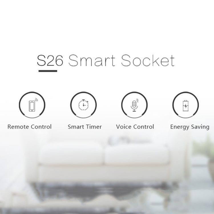 Sonoff S26 WiFi Smart Power Plug Socket Wireless Remote Control Timer Power Switch, Compatible with Alexa and Google Home, Support iOS and Android, EU Plug - Smart Socket by Sonoff | Online Shopping South Africa | PMC Jewellery