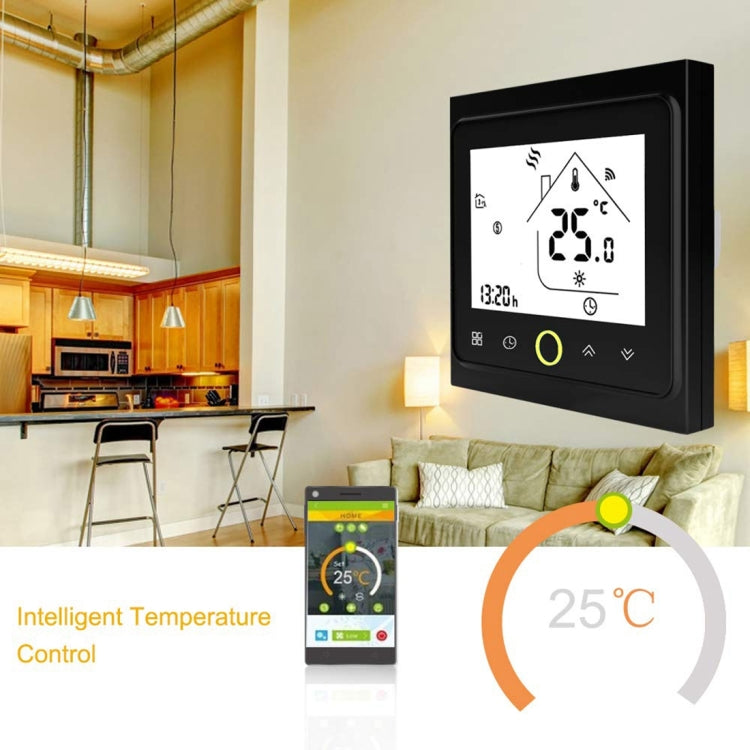 BHT-002GBLW 16A Load Electronic Heating Type LCD Digital Heating Room Thermostat with Sensor & Time Display, WiFi Control(White) - Indoor Thermometer by PMC TechLife | Online Shopping South Africa | PMC TechLife