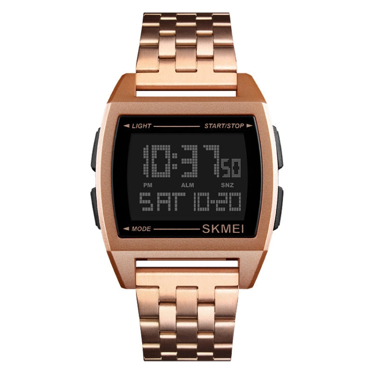 SKMEI 1368 Multifunctional Men Outdoor Sports Noctilucent Waterproof Digital Watch(Rose Gold) - Sport Watches by SKMEI | Online Shopping South Africa | PMC Jewellery | Buy Now Pay Later Mobicred