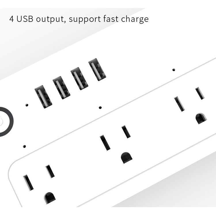 XS-A24 WiFi Smart Power Plug Socket Wireless Remote Control Timer Power Switch with USB Port, Compatible with Alexa and Google Home, Support iOS and Android, US Plug - Smart Socket by PMC TechLife | Online Shopping South Africa | PMC TechLife