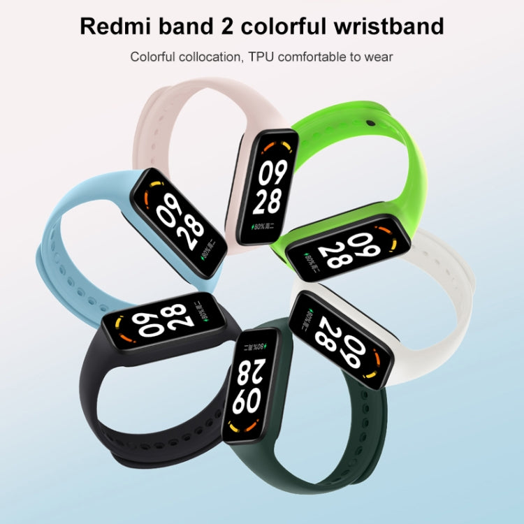 Original For Xiaomi Redmi Band 2 TPU Fluorescent Watch Band (Green) - Watch Bands by Xiaomi | Online Shopping South Africa | PMC Jewellery