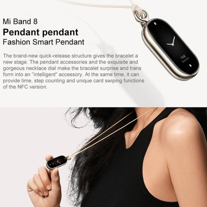 Original For Xiaomi Mi Band 8 Metal Pendant + Leather Watch Necklace - Watch Bands by Xiaomi | Online Shopping South Africa | PMC Jewellery | Buy Now Pay Later Mobicred