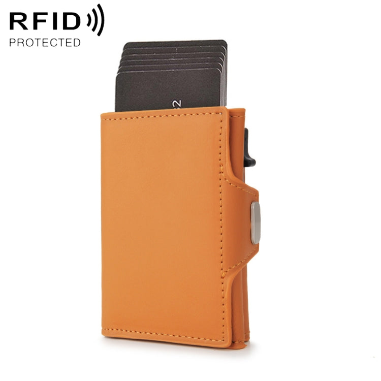 CH0727-1 RFID Carbon Fiber Zipper Multifunctional Card Package(Brown) - Antimagnetic RFID Package by PMC TechLife | Online Shopping South Africa | PMC TechLife | Buy Now Pay Later Mobicred