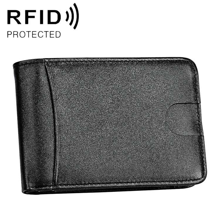 KB186 Antimagnetic RFID Mini Crazy Horse Texture Leather Billfold Card Wallet for Men and Women(Black) - Antimagnetic RFID Package by PMC Jewellery | Online Shopping South Africa | PMC Jewellery | Buy Now Pay Later Mobicred