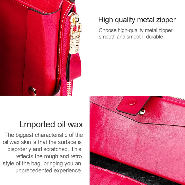 8236 Antimagnetic RFID Multi-function Oil Wax Leather Lady Wallet Large-capacity Purse (Black) - free shipping - PMC TechLife - Order now!