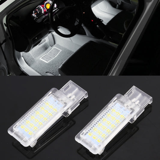 2 PCS DC12V / 1.5W / 6000K / 100LM Car Foot Nest Lights Footwell Lamp Seat Lamp 18LEDs SMD-3528 Lamps for Volkswagen(White Light) - Atmosphere lights by PMC Jewellery | Online Shopping South Africa | PMC Jewellery