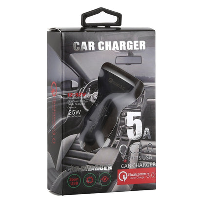 LZ-429 QC3.0 2.4A Three USB Ports Smart Quick Car Charger(Black) - Car Charger by PMC Jewellery | Online Shopping South Africa | PMC Jewellery