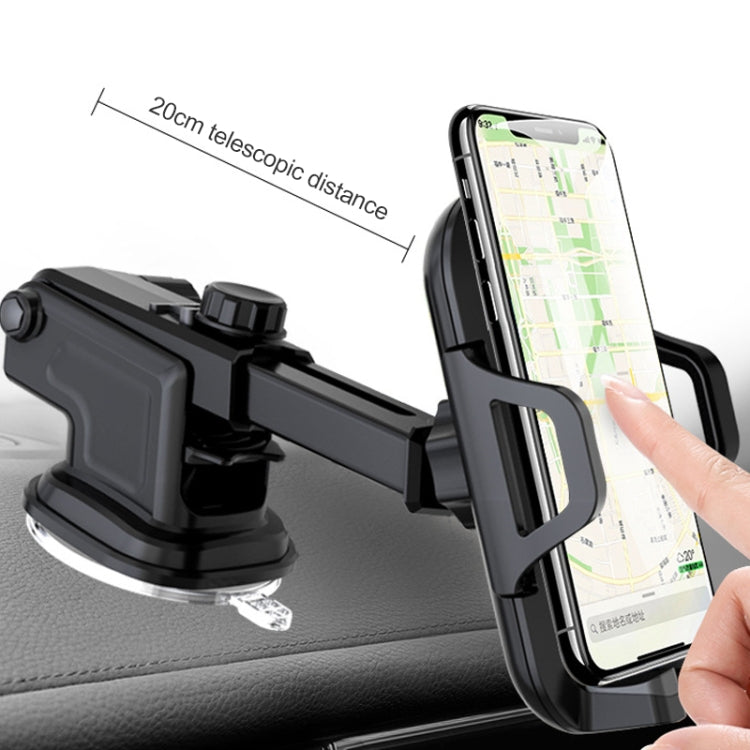 Multi-function Vehicle Navigation Frame Suction Cup Car Mount Phone Holder(Black) - Car Holders by PMC Jewellery | Online Shopping South Africa | PMC Jewellery