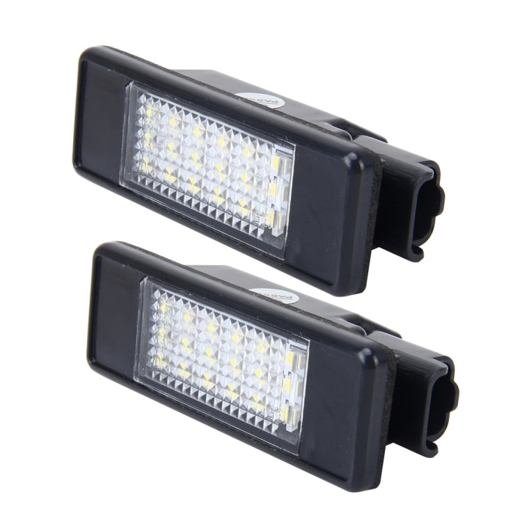 2 PCS License Plate Light with 24 SMD-3528 Lamps for Peugeot Citroen (White Light) - License Plate Lights by PMC Jewellery | Online Shopping South Africa | PMC Jewellery