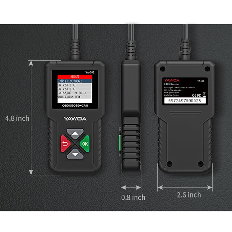 YA101 Car Mini Code Reader OBD2 Fault Detector Diagnostic Tool - Code Readers & Scan Tools by PMC TechLife | Online Shopping South Africa | PMC TechLife