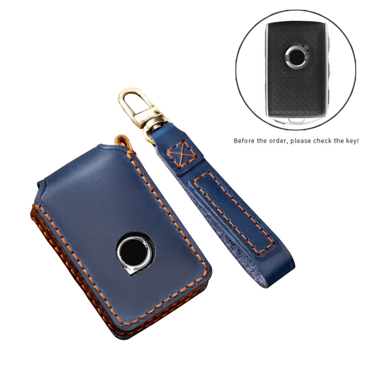 Hallmo Car Cowhide Leather Key Protective Cover Key Case for New Volvo(Black) - free shipping - PMC TechLife - Order now!