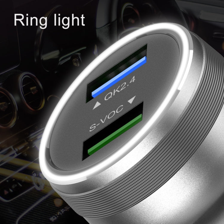 Dual USB 66W Car Flash Charger for OPPO / Huawei (Red) - Car Charger by PMC TechLife | Online Shopping South Africa | PMC TechLife