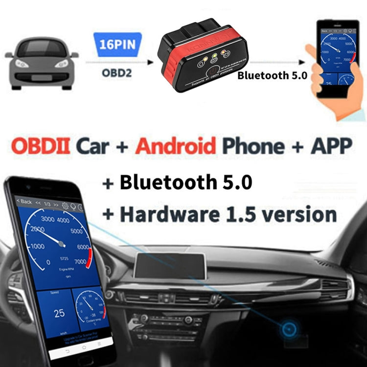 KONNWEI KW901 Android Phone OBD2 Car Bluetooth 5.0 Diagnostic Scan Tools(Orange) - Code Readers & Scan Tools by KONNWEI | Online Shopping South Africa | PMC Jewellery | Buy Now Pay Later Mobicred