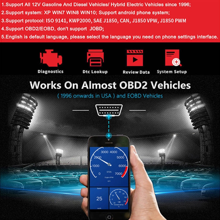 KONNWEI KW901 Android Phone OBD2 Car Bluetooth 5.0 Diagnostic Scan Tools(Orange) - Code Readers & Scan Tools by KONNWEI | Online Shopping South Africa | PMC Jewellery | Buy Now Pay Later Mobicred