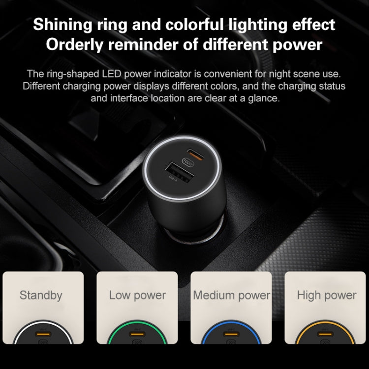 Original Xiaomi CC07ZM 100W Dual Ports USB + USB-C / Type-C Car Charger Fast Charging Version 1A1C - Car Charger by Xiaomi | Online Shopping South Africa | PMC Jewellery