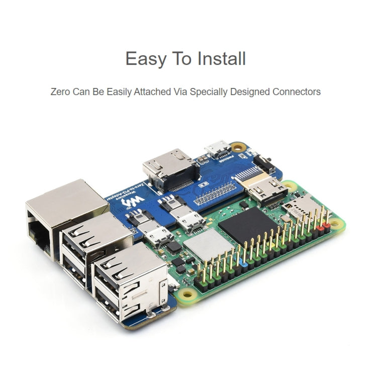 Waveshare Raspberry Pi Zero To 3B Adapter for Raspberry Pi 3 Model B/B+ - Modules Expansions Accessories by WAVESHARE | Online Shopping South Africa | PMC Jewellery | Buy Now Pay Later Mobicred