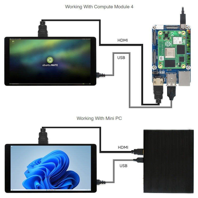 Waveshare 5.5 inch 1440 x 2560 2K Capacitive Touch LCD Display IPS Screen for Raspberry Pi , HDMI Interface - free shipping - PMC TechLife - Order now!