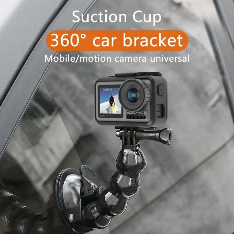 Suction Cup Jaws Flex Clamp Mount for GoPro, Insta360, DJI and Other Action Cameras(Black) - Mount & Holder by PMC Jewellery | Online Shopping South Africa | PMC Jewellery | Buy Now Pay Later Mobicred