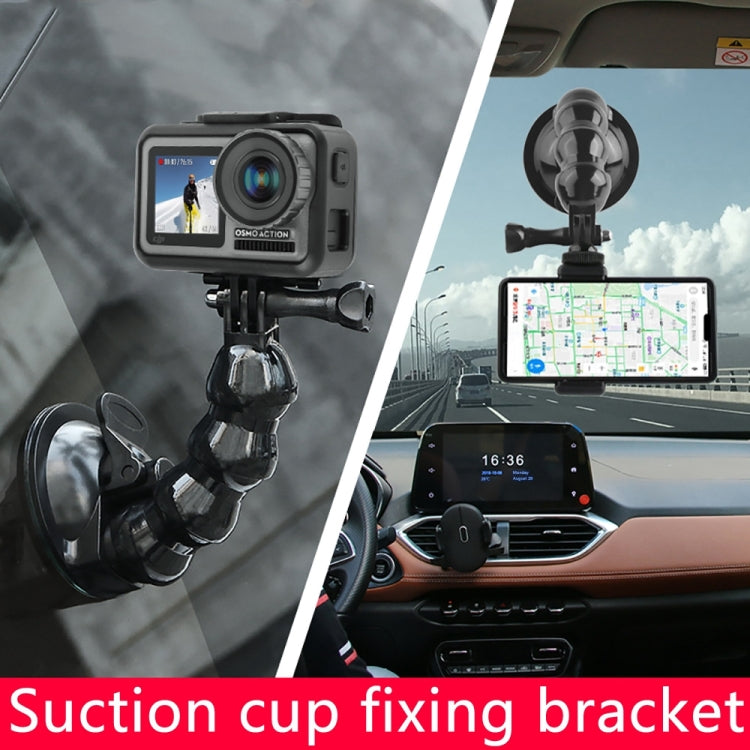 Suction Cup Jaws Flex Clamp Mount for GoPro, Insta360, DJI and Other Action Cameras(Black) - Mount & Holder by PMC Jewellery | Online Shopping South Africa | PMC Jewellery | Buy Now Pay Later Mobicred