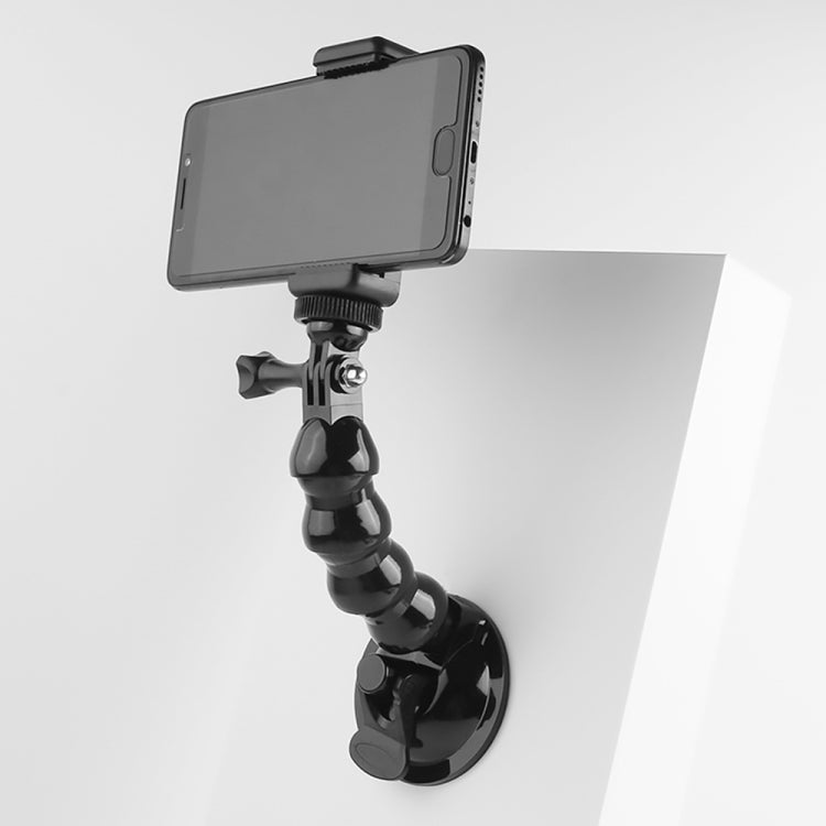 Suction Cup Jaws Flex Clamp Mount for GoPro, Insta360, DJI and Other Action Cameras(Black) - Mount & Holder by PMC Jewellery | Online Shopping South Africa | PMC Jewellery | Buy Now Pay Later Mobicred