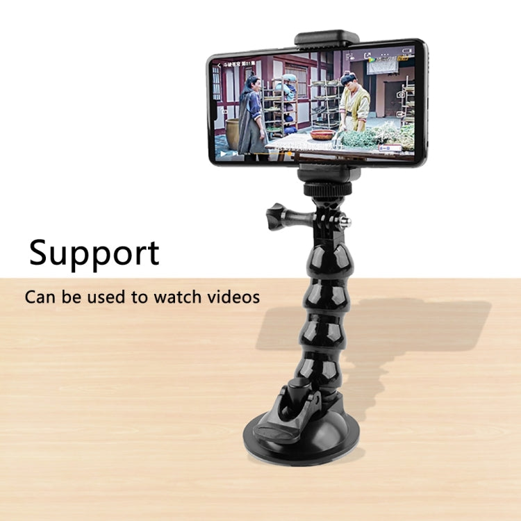 Suction Cup Jaws Flex Clamp Mount for GoPro, Insta360, DJI and Other Action Cameras(Black) - Mount & Holder by PMC Jewellery | Online Shopping South Africa | PMC Jewellery | Buy Now Pay Later Mobicred