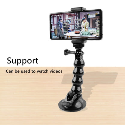 Suction Cup Jaws Flex Clamp Mount for GoPro, Insta360, DJI and Other Action Cameras(Black) - Mount & Holder by PMC Jewellery | Online Shopping South Africa | PMC Jewellery | Buy Now Pay Later Mobicred