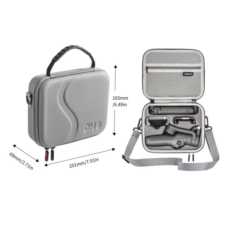 For DJI Osmo Mobile 6 STARTRC Portable Shockproof Waterproof PU Case Bag(Dark Gray) -  by STARTRC | Online Shopping South Africa | PMC TechLife | Buy Now Pay Later Mobicred