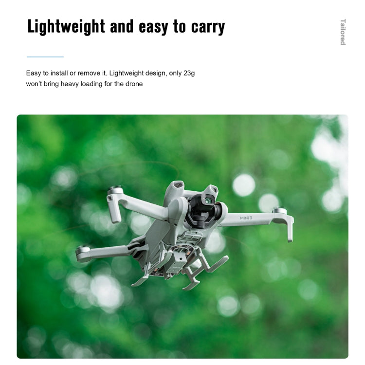 For DJI Mini 3 STARTRC LED Light Folding Anti-fall Heightened Landing Gear Training Rack (Grey) - Holder Series by STARTRC | Online Shopping South Africa | PMC Jewellery