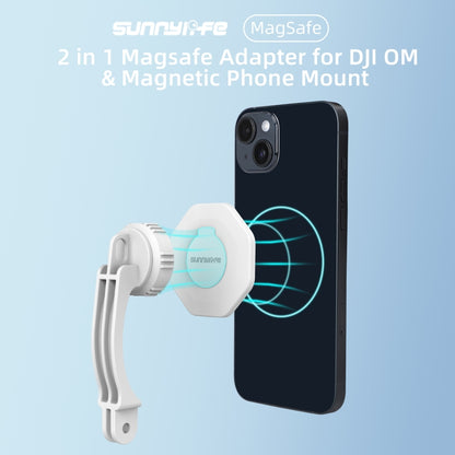 For DJI OM6 / 5 / 4 / 4 SE  Sunnylife ZJ561 Magsafe Adapter Phone Holder (White) -  by Sunnylife | Online Shopping South Africa | PMC Jewellery