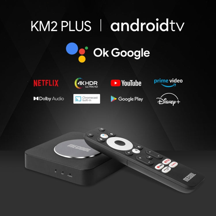 MECOOL KM2 Plus 4K Smart TV BOX Android 11.0 Media Player with Remote Control, Amlogic S905X2 Quad Core, RAM: 2GB, ROM: 16GB, EU Plug - Amlogic S905 by MECOOL | Online Shopping South Africa | PMC Jewellery