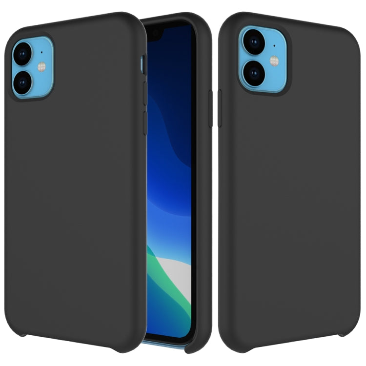 For iPhone 11 Solid Color Liquid Silicone Shockproof Case (Black) - iPhone 11 Cases by PMC TechLife | Online Shopping South Africa | PMC TechLife